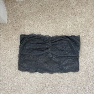 American Eagle Outfitters Lace Bandeau in Charcoal
